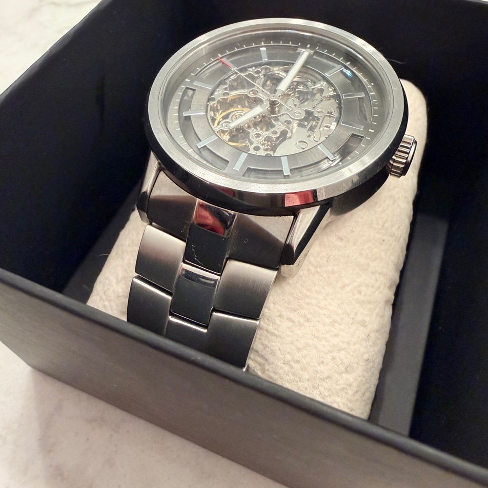 Kenneth Cole Silver and Black Men's Watch - Picture 2 of 5